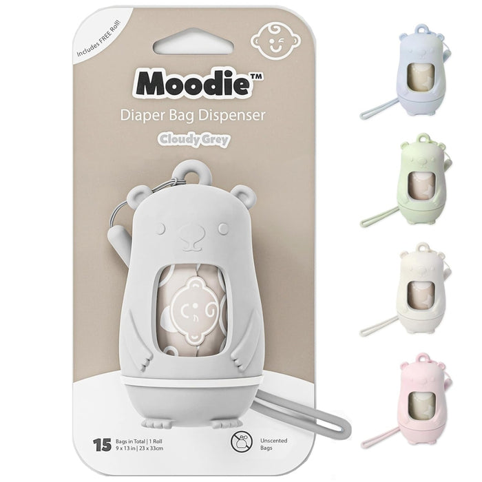 
    Saco de Fraldas Descartáveis Moodie Teddy Bear Cloudy Grey - Moodie Babytunes
  