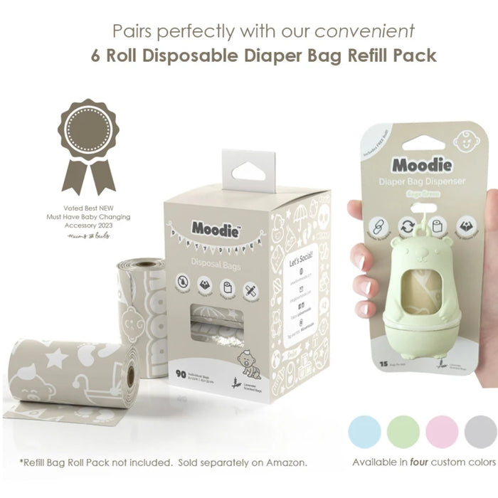 
    Saco de Fraldas Descartáveis Moodie Teddy Bear Sage Green - Moodie Babytunes
  