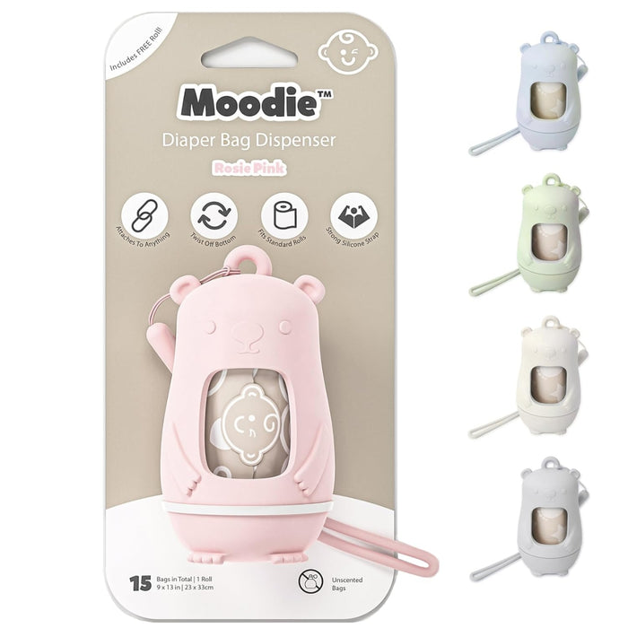 
    Saco de Fraldas Descartáveis Moodie Teddy Bear Rosie Pink - Moodie Babytunes
  