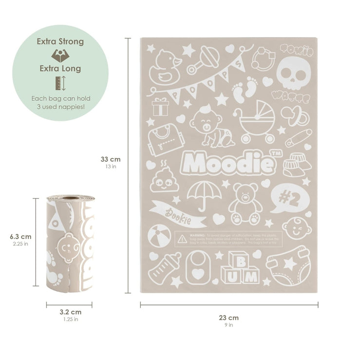 
    Refil de Sacos Descartáveis Moodie Sem Fragrância - 06 Unidades - Moodie Babytunes
  