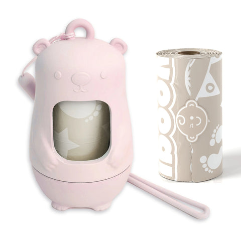Saco de Fraldas Descartáveis Moodie Teddy Bear Rosie Pink