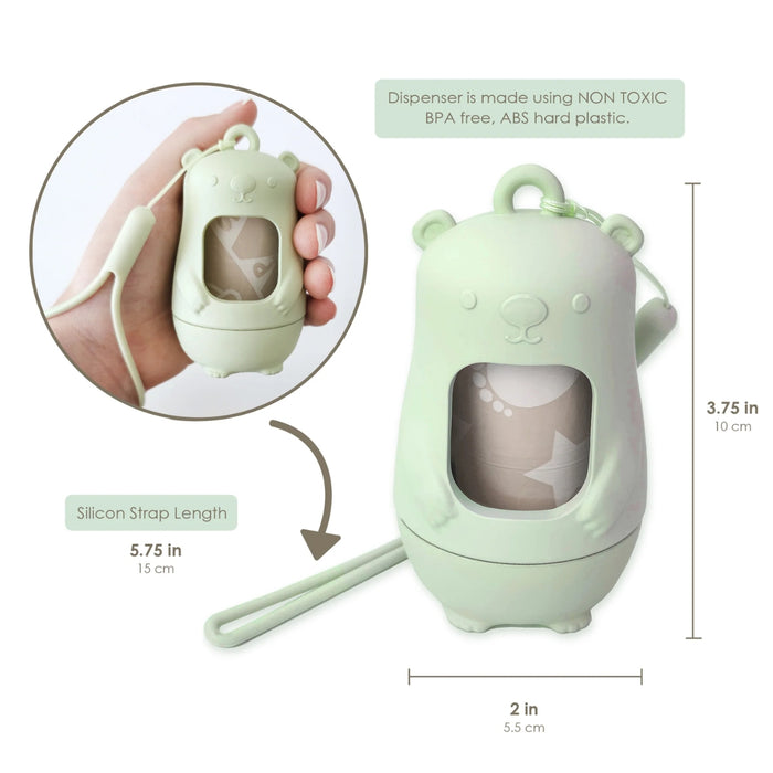 
    Saco de Fraldas Descartáveis Moodie Teddy Bear Sage Green - Moodie Babytunes
  