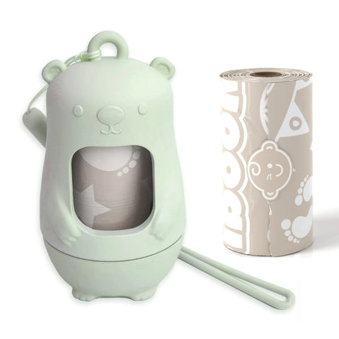 Saco de Fraldas Descartáveis Moodie Teddy Bear Sage Green