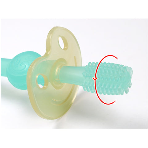 Escova Dental Infantil de Silicone 360° Haakaa Blue - Haakaa Babytunes