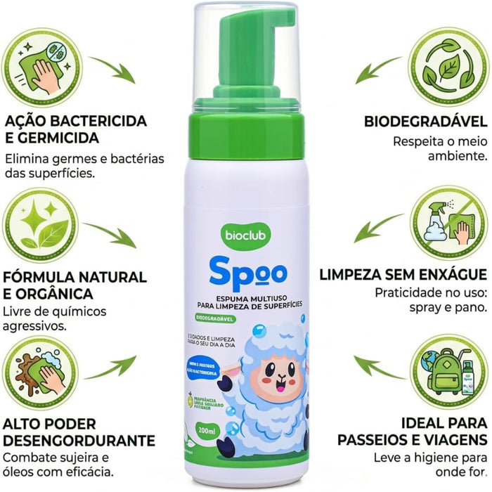 
    Espuma de Limpeza Multiuso Spoo Bioclub 200ml
  