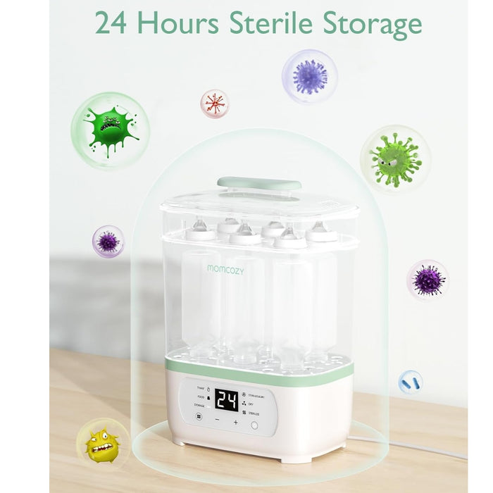 
    Esterilizador e Secador De Mamadeiras Momcozy Electric Steam 8 em 1
  