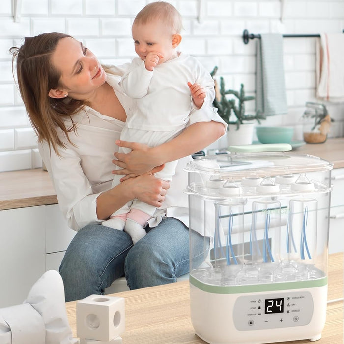 
    Esterilizador e Secador De Mamadeiras Momcozy Electric Steam 8 em 1
  