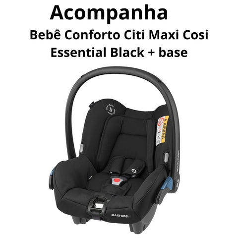 Carrinho de Bebê Maxi-Cosi Leona² TS Trio Essential Black - Maxi-Cosi Babytunes by Vanessa