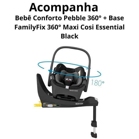 Carrinho Travel System Maxi-Cosi Anna³ Trio Isofix Essential Black - Maxi-Cosi Babytunes