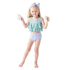 Faixa Com Laço Infantil Ruffle Butts Seersucker Periwinkle Blue - Ruffle Butts Babytunes