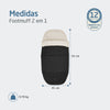 Footmuff 2 em 1 Para Carrinho de Bebê Maxi-Cosi Black