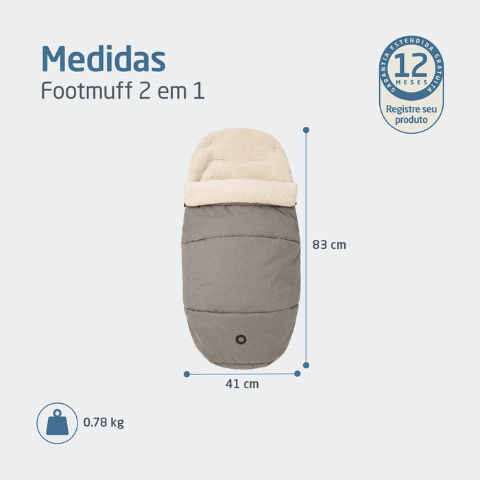 
    Footmuff 2 em 1 Para Carrinho de Bebê Maxi-Cosi Twillic Truffle
  