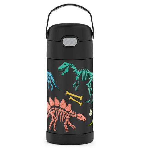 Garrafa Térmica Infantil Thermos Brilha no Escuro Dinossauro 350ML - Thermos Babytunes