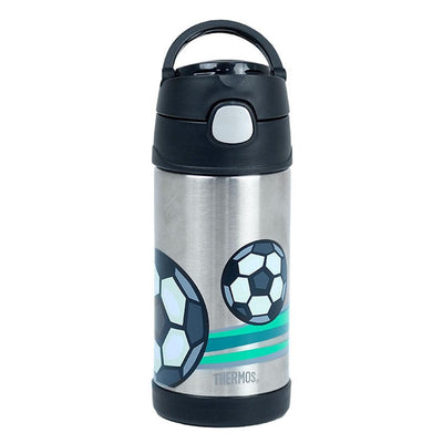 Garrafa Térmica Infantil Thermos Funtainer Futebol 355ML - Durável Para Uso Diário