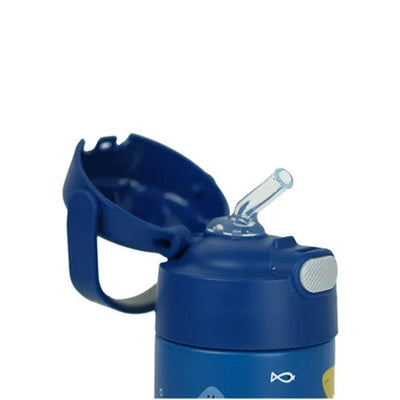 Garrafa Térmica Infantil Thermos Funtainer Tubarão 355ML - Material Higiênico