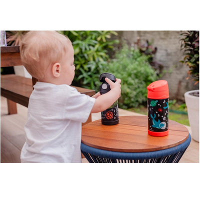 Garrafa Térmica Infantil Thermos Funtainer Tubarão no Espaço 355ML - Adequado Para Crianças
