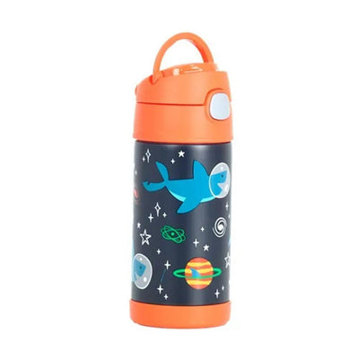 Garrafa Térmica Infantil Thermos Funtainer Tubarão no Espaço 355ML - Durável Para Uso Diário