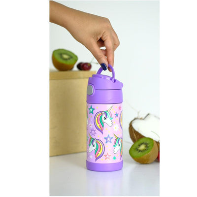 Garrafa Térmica Infantil Thermos Funtainer Únicornio 355ML - Durável Para Uso Diário