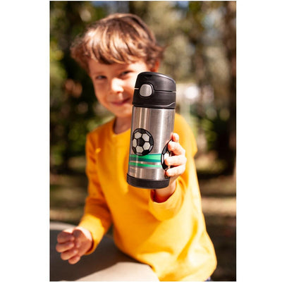 Garrafa Térmica Infantil Thermos Funtainer Futebol 355ML - Adequado Para Crianças