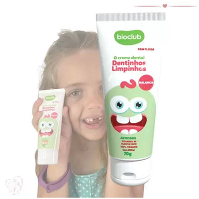 Gel Dental - Dentinhos Limpinhos Bioclub (Melancia) 70G - Idade Adequada