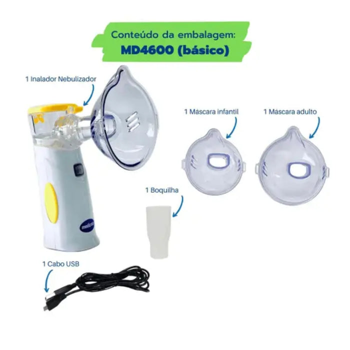 
    Inalador Portátil Medicate Air Mesh Colors Com Bateria + Cabo USB - Amarelo - Medicate Babytunes
  
