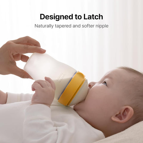 Mamadeira Comotomo Silicone Gen 2 250ml Amarelo