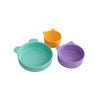 Kit Bowl de Silicone Infantil Petit Piá Colorido - 3 Unidades