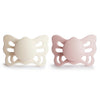 Kit De Chupetas Anatômicas Butterfly Mushie 0-6M Cream E Blush