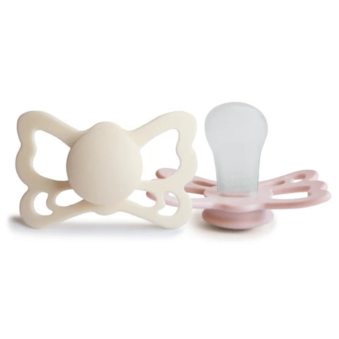 Kit De Chupetas Anatômicas Butterfly Mushie 6-18M Cream E Blush