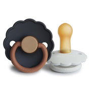 Kit De Chupetas Frigg Daisy Natural Mushie Aurora e Brigth White