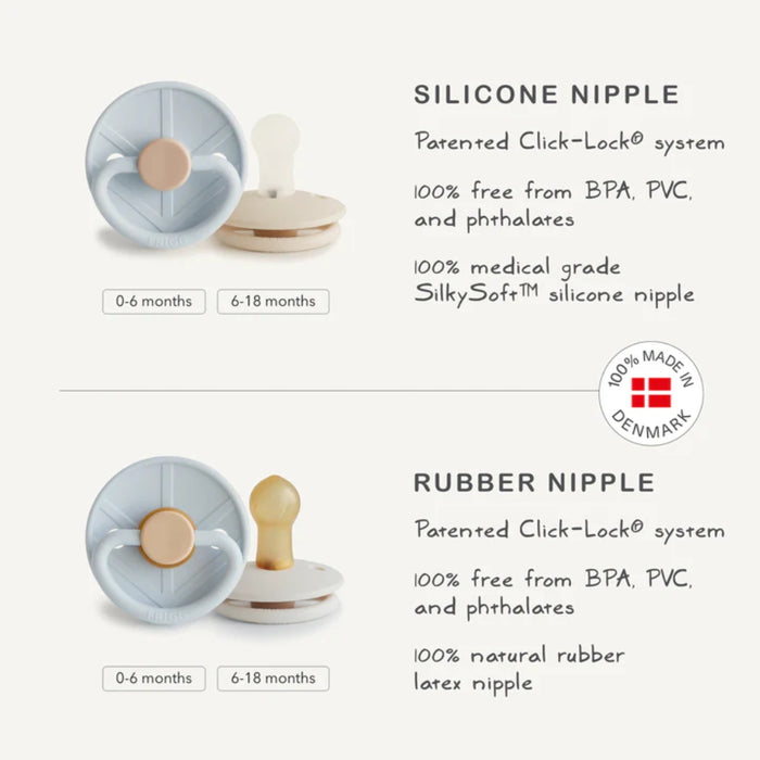 
    Kit De Chupetas Frigg Mushie Silicone Rubber Endless Sea 6 Peças
  