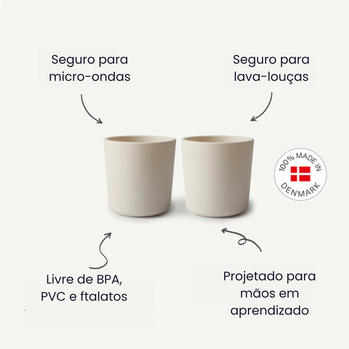
    Kit De Copos Infantil Mushie Powder Blue
  