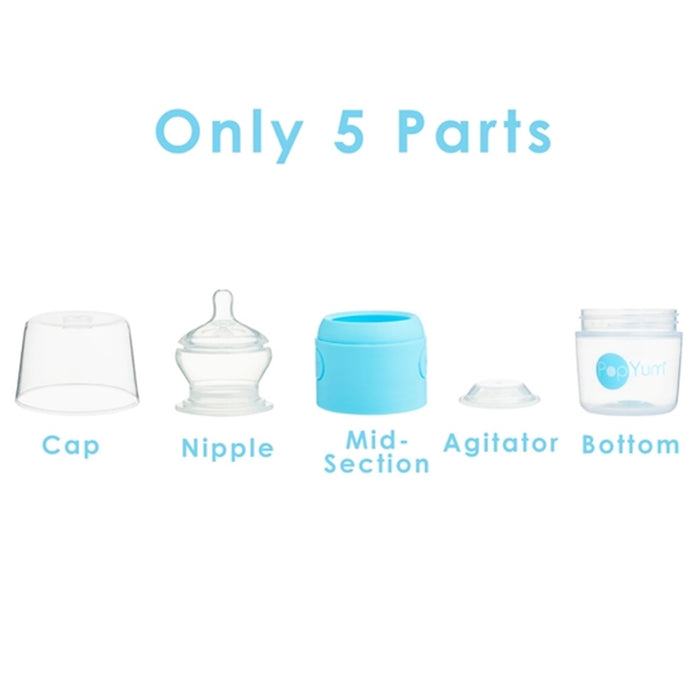 
    Kit De Mamadeira PopYum Com Mixer Blue 150ML - PopYum Babytunes
  