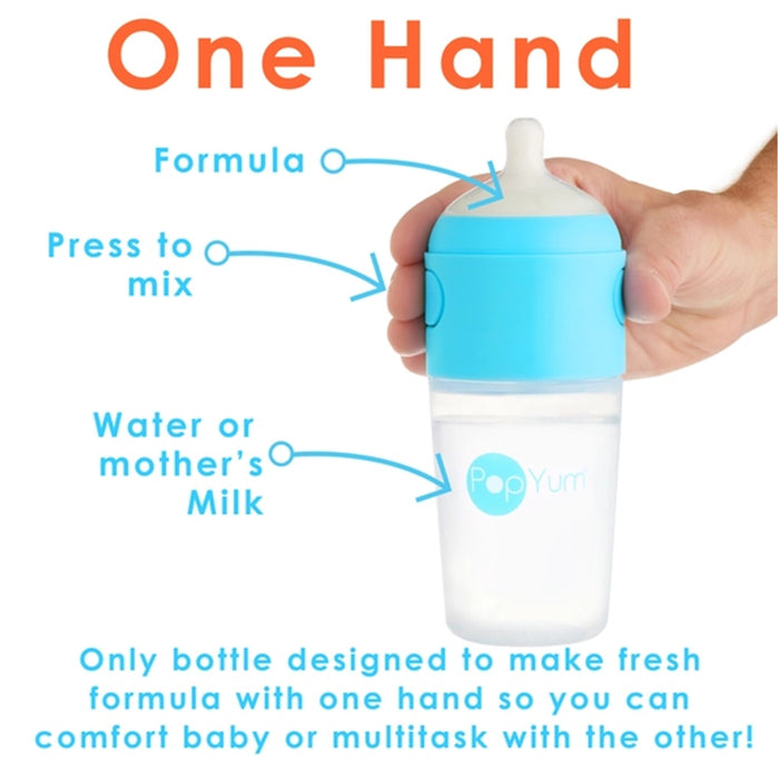 
    Kit De Mamadeira PopYum Com Mixer Blue 260ML - PopYum Babytunes
  
