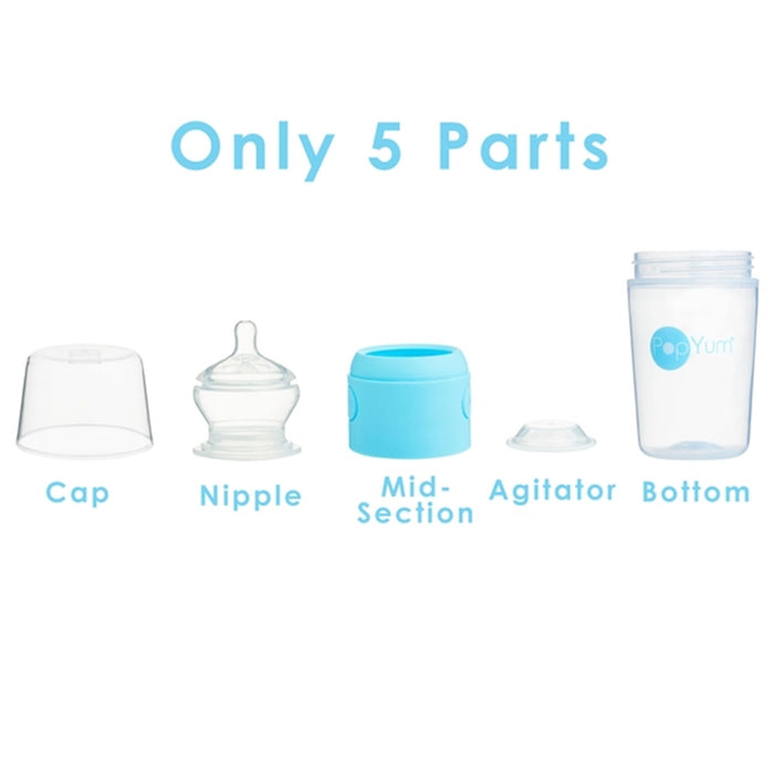 
    Kit De Mamadeira PopYum Com Mixer Blue 260ML - PopYum Babytunes
  