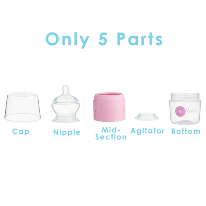 
    Kit De Mamadeira PopYum Com Mixer Pink 150ML - PopYum Babytunes
  