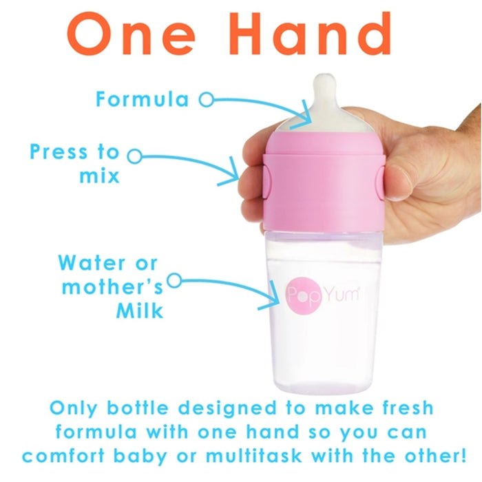 
    Kit De Mamadeira PopYum Com Mixer Pink 260ML - PopYum Babytunes
  