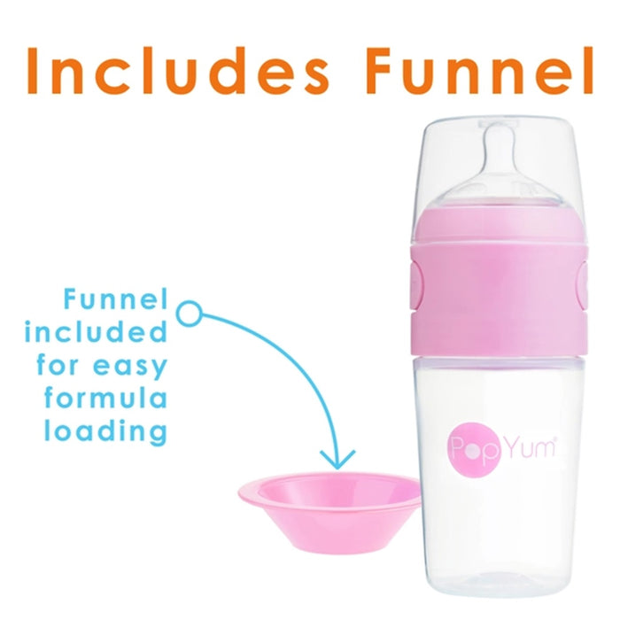 
    Kit De Mamadeira PopYum Com Mixer Pink 260ML - PopYum Babytunes
  