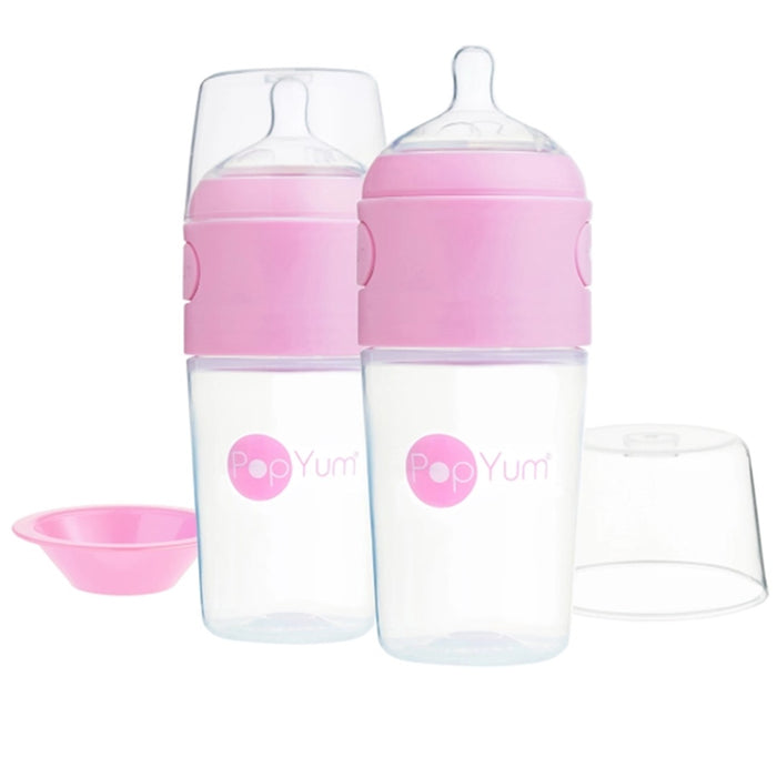 
    Kit De Mamadeira PopYum Com Mixer Pink 260ML - PopYum Babytunes
  