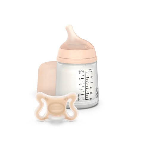 Kit Mamadeira Anticólica e Chupeta Suavinex Zero.Zero 180ML Fair