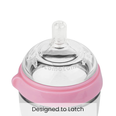 Kit Mamadeira Comotomo 2 Peças Rosa 250ML - Higiene e Praticidade