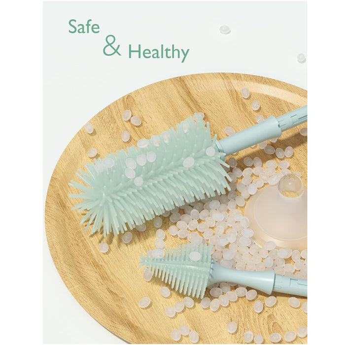 
    Kit de Escova Para Mamadeira com Design Inovador de Pressão Momcozy - Momcozy Babytunes
  