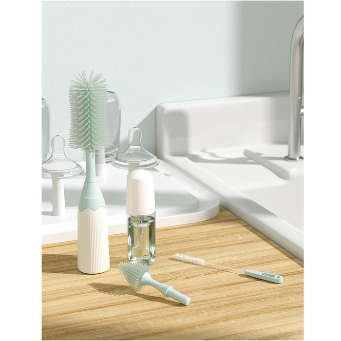 
    Kit de Escova Para Mamadeira com Design Inovador de Pressão Momcozy - Momcozy Babytunes
  