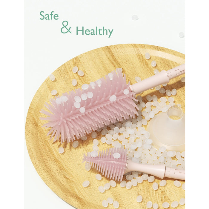 
    Kit de Escova Para Mamadeira com Design Inovador de Pressão Momcozy Pink
  