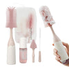 Kit de Escova Para Mamadeira com Design Inovador de Pressão Momcozy Pink