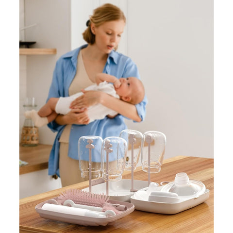 Kit de Higiene Para Mamadeira Momcozy Clássico 7 em 1 Pink