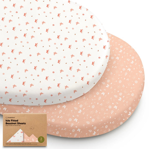 Kit de Lençol Para Moíses Isla KeaBabies Butterflies