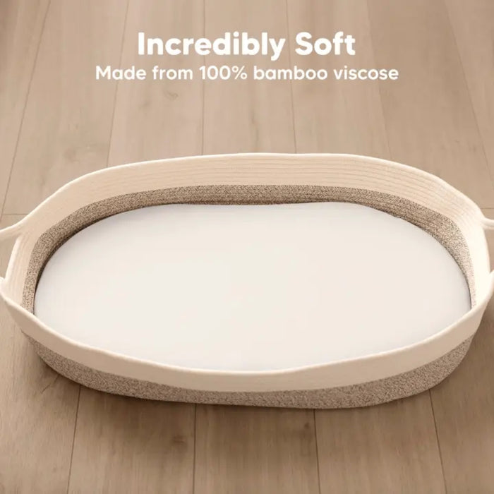 
    Kit de Lençol Para Moíses Isla KeaBabies Soft White
  