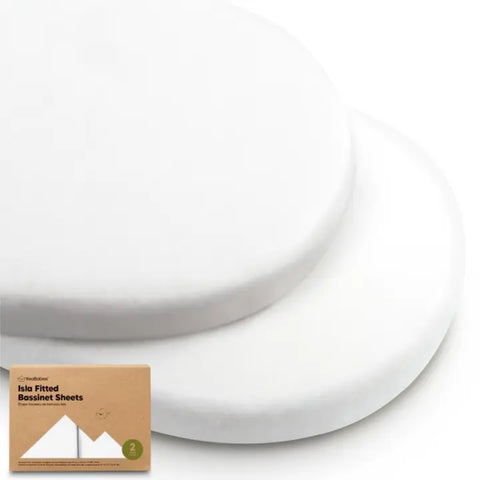 Kit de Lençol Para Moíses Isla KeaBabies Soft White