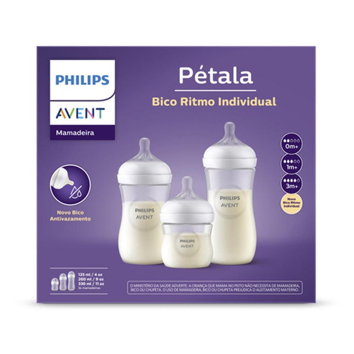 
    Kit de Mamadeira Pétala 3.0 Philips Avent - 3 peças Transparente - Philips Avent Babytunes
  